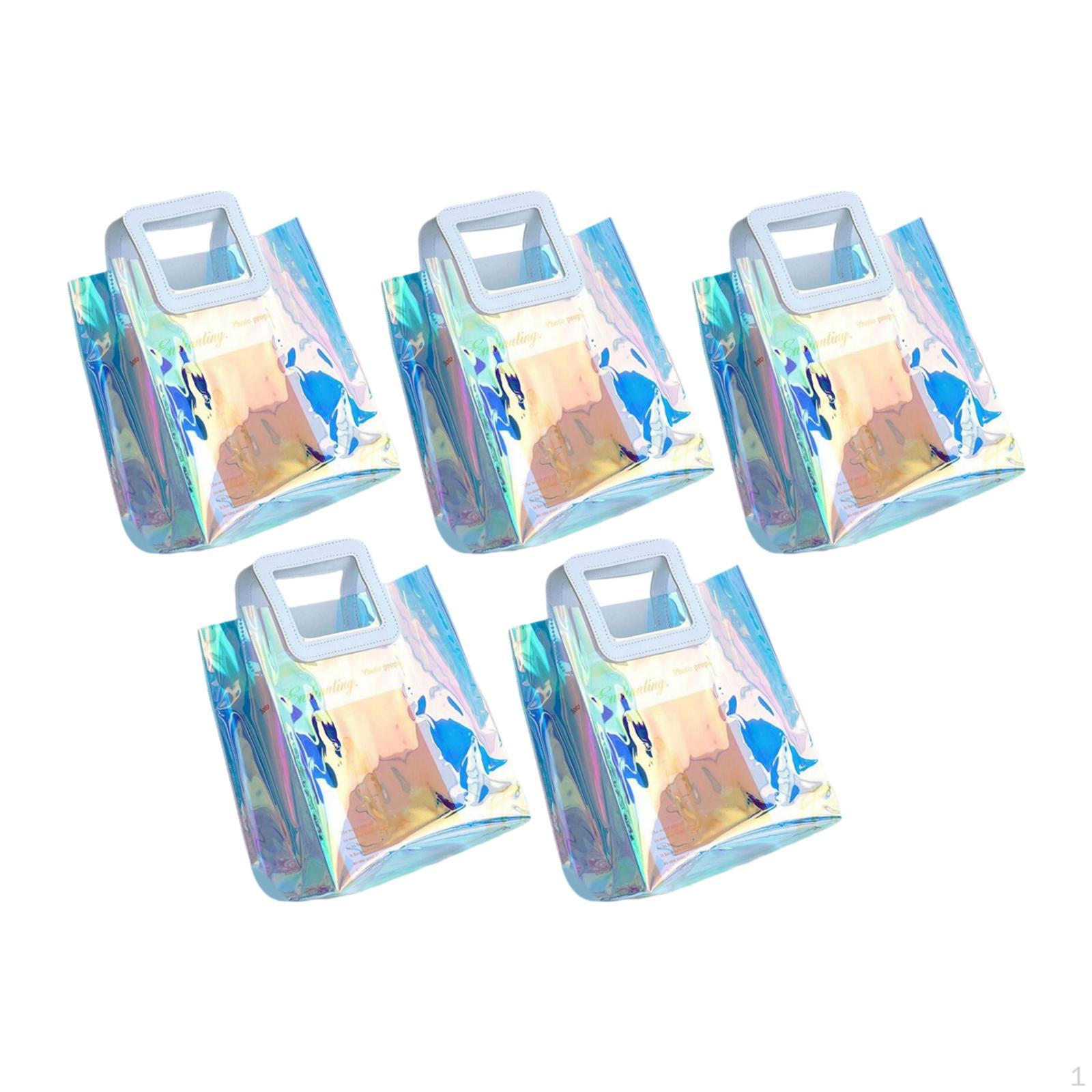 

5 штук Прозрачные подарочные пакеты Сумка-тоут для сладостей Стильная упаковка для подарков-комплиментов на вечеринку для конфет и десертов