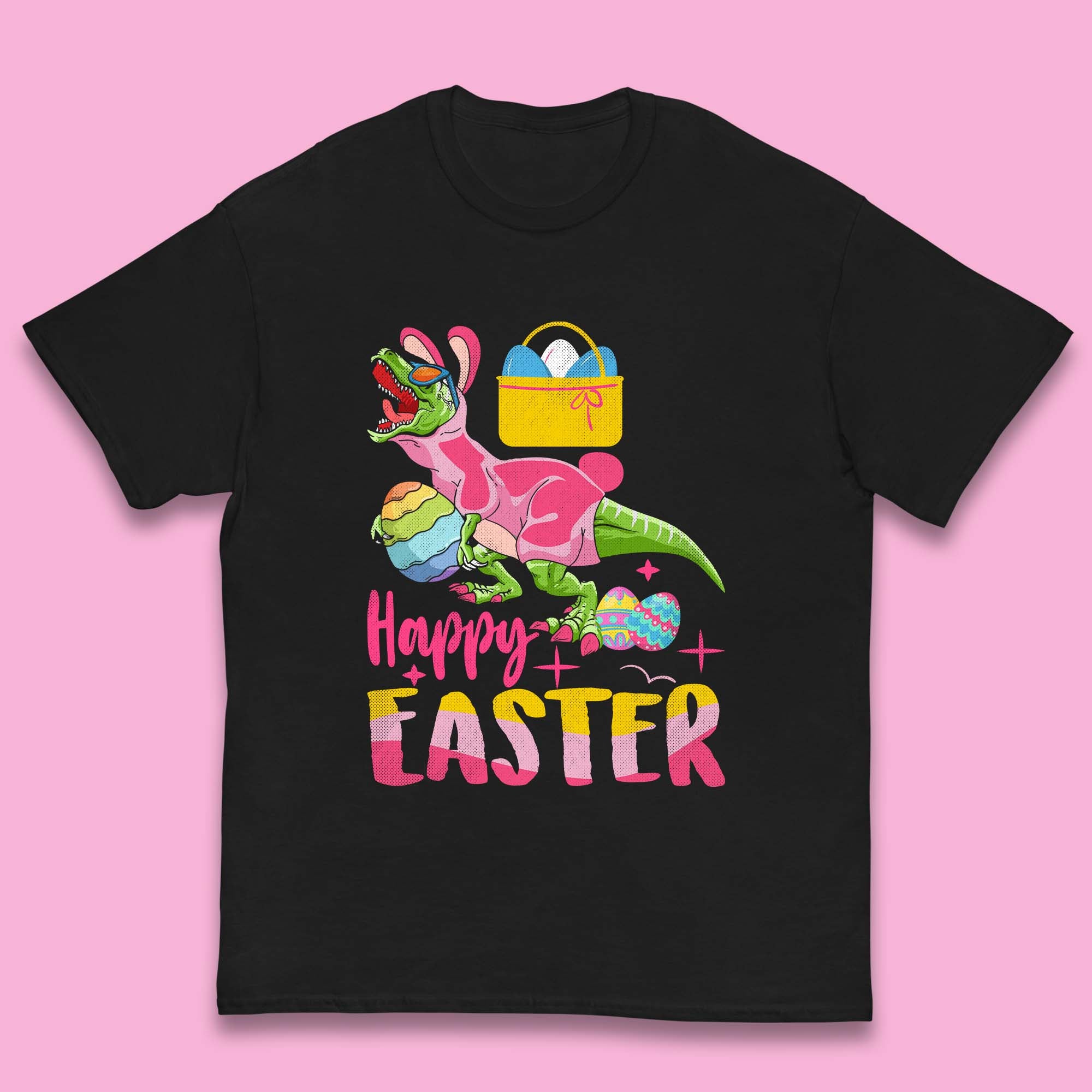 Happy Dinosaur Easter Kids T-Shirt 160
