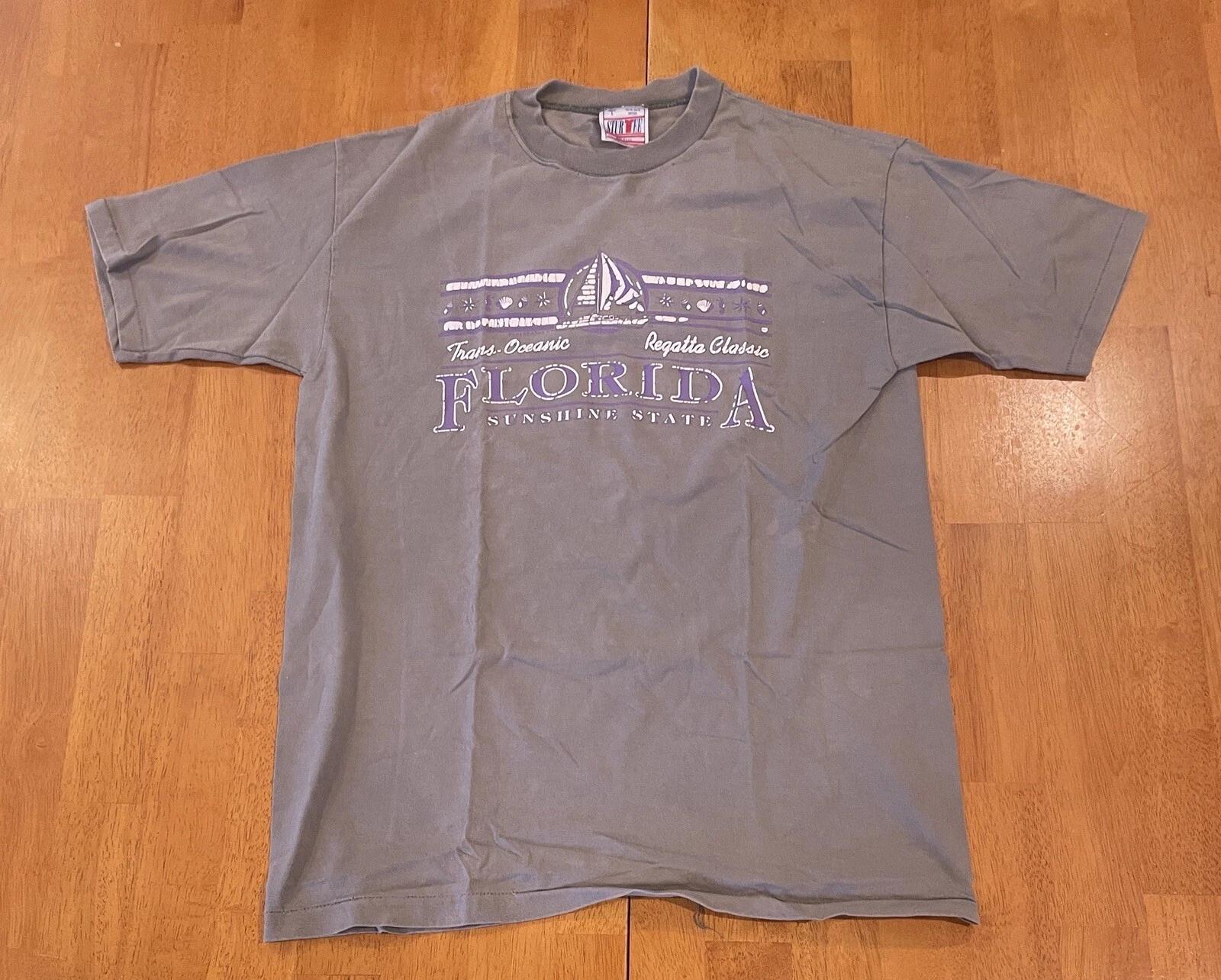 Vintage Trans Oceanic Regatta Classic Florida Shirt Large Sunshine State L