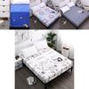 Multicolor Floral Stripes Mattress Protector With Dustproof Fitted Sheet