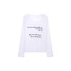 Damen Off-Shoulder Langarm T-Shirt mit Buchstabenaufdruck - Schlankmachend, Vielseitig, Sonnenschutz-Top