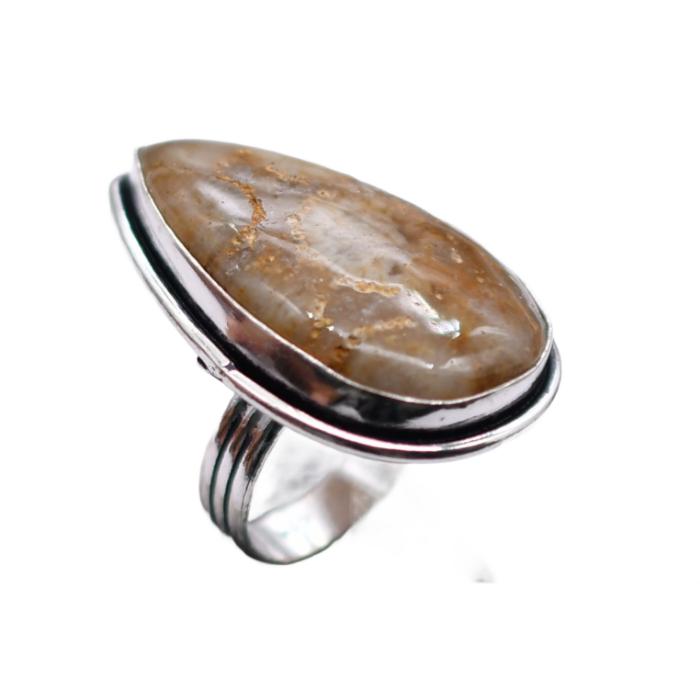 Mookaite Natural Gemstone Antique Silver Plated Ring US Size-5.25 R 5215