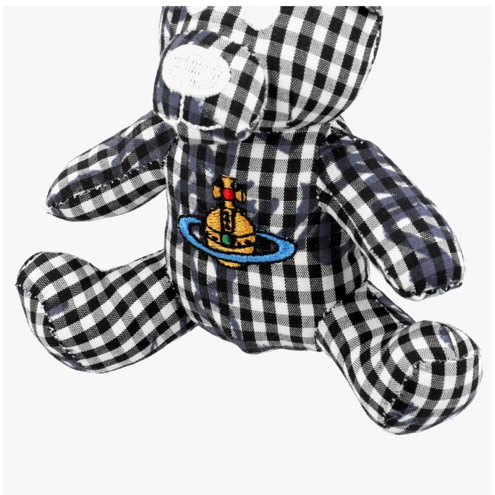 Vivienne Westwood Check Teddy Bear Keyring 82120005u W011t O302