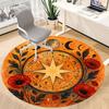 1PC Wicca Moon Phase Office Round Area Rug, Indoor Mat Suitable For Office, Under Office Chairs Bedroom Living Room Home Decor, Room DecoT1223076