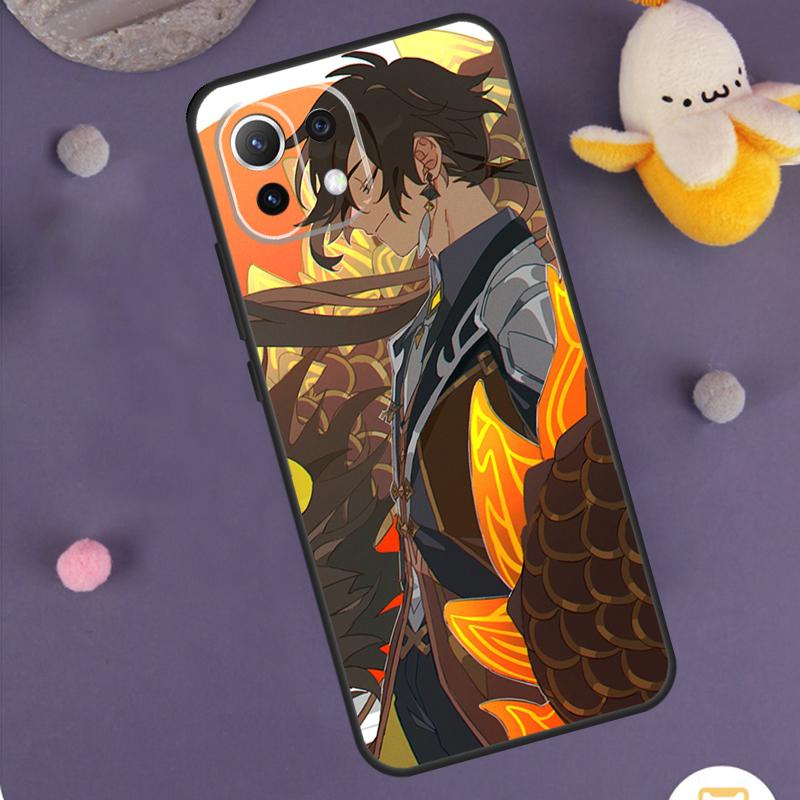 Genshin Impact Zhongli Case For Xiaomi 15 14 Ultra 13T 14T 15T 17 Pro Max POCO F8 Ultra F5 F6 F7 X5 X6 X7 Pro Cover