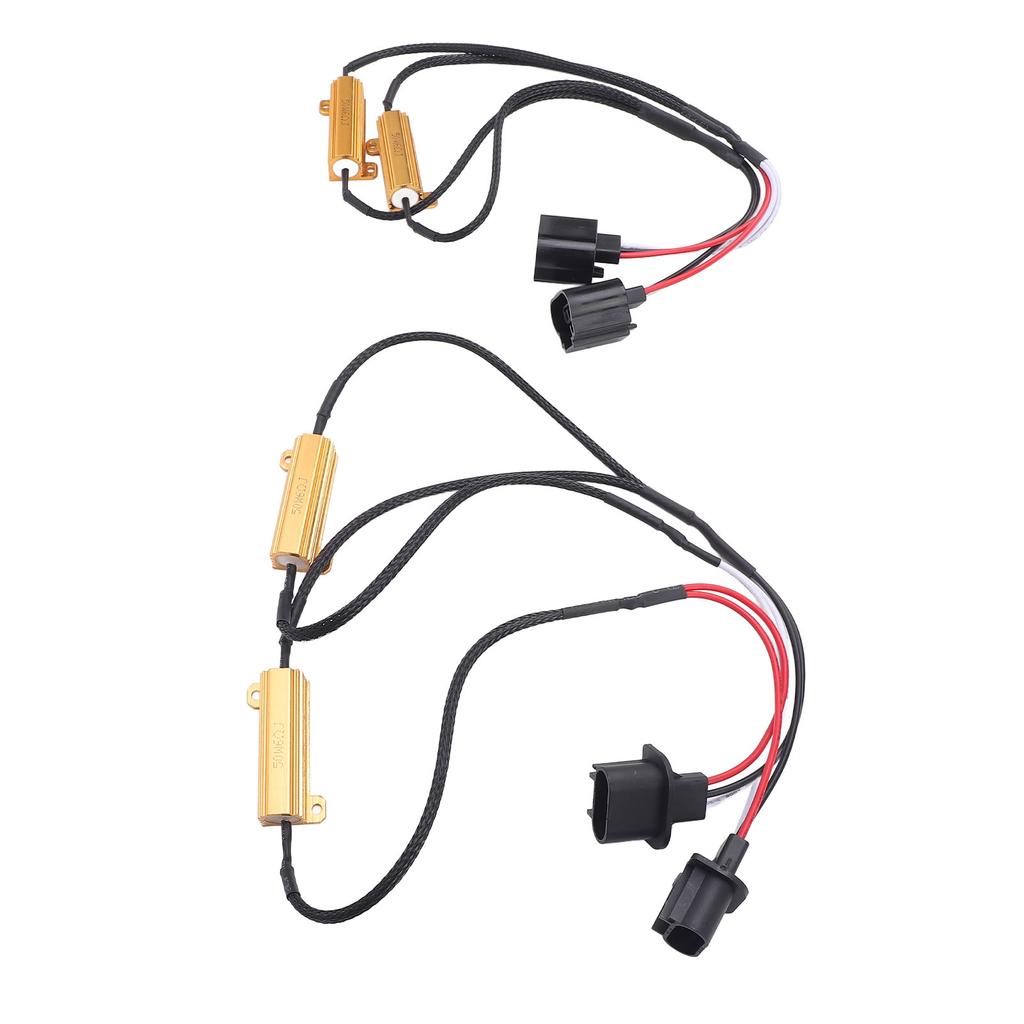 2 Pcs 50W LED Load Resistor 6ohm Anti Flickering Plug and Play LED Bulb Decoder for Turn Signal Daytime Running Light