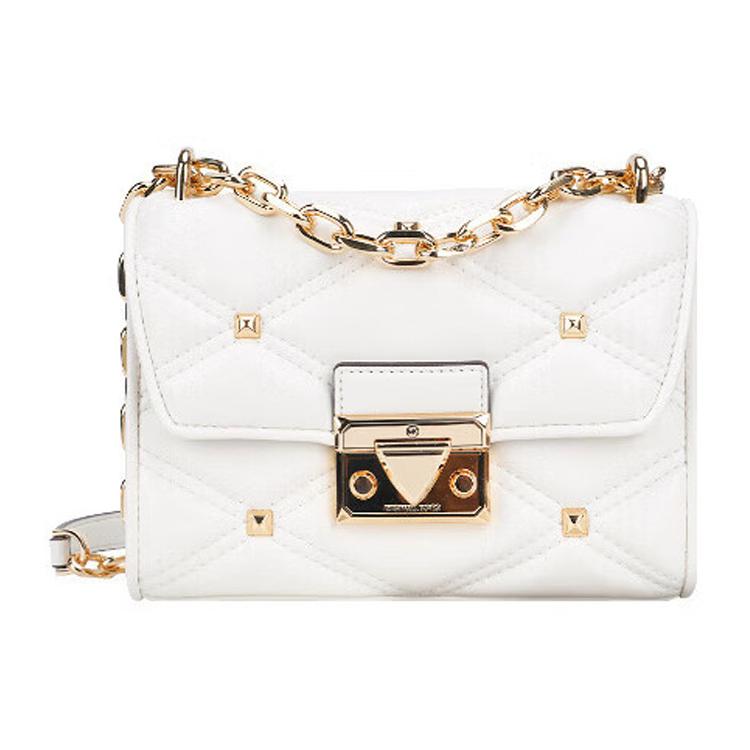 New MICHAEL KORS Artificial Leather Small Square Bag, Shoulder Bag, Crossbody Bag Women's White 35S2GNRC1I-OPTICWHITE