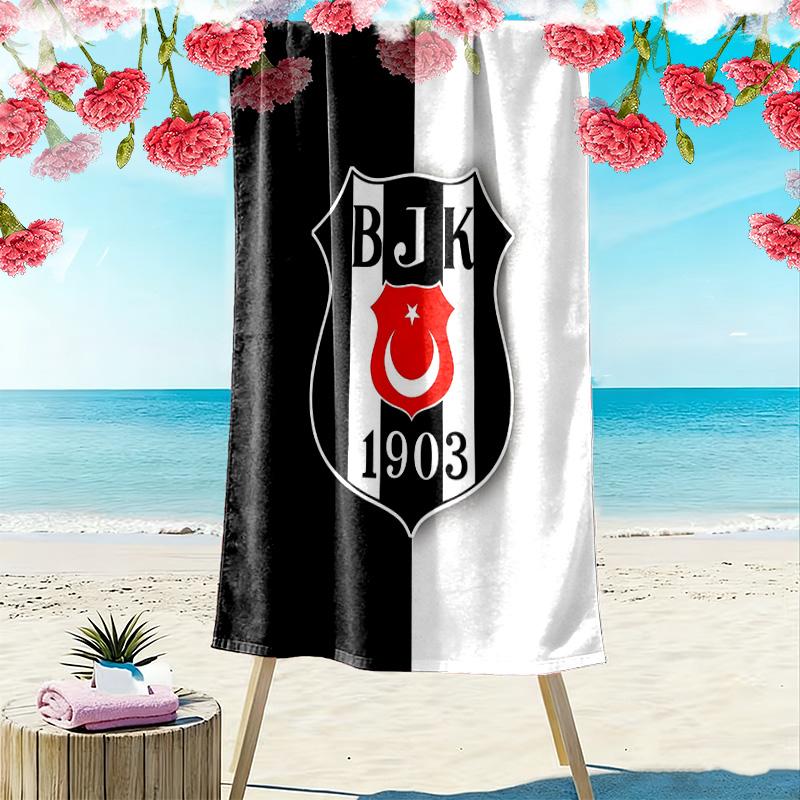 Asciugamano da Spiaggia Stampa Besiktas Gymnastics Club, Asciugamano Grande Morbido ad Asciugatura Rapida per Spiaggia Campeggio Nuoto