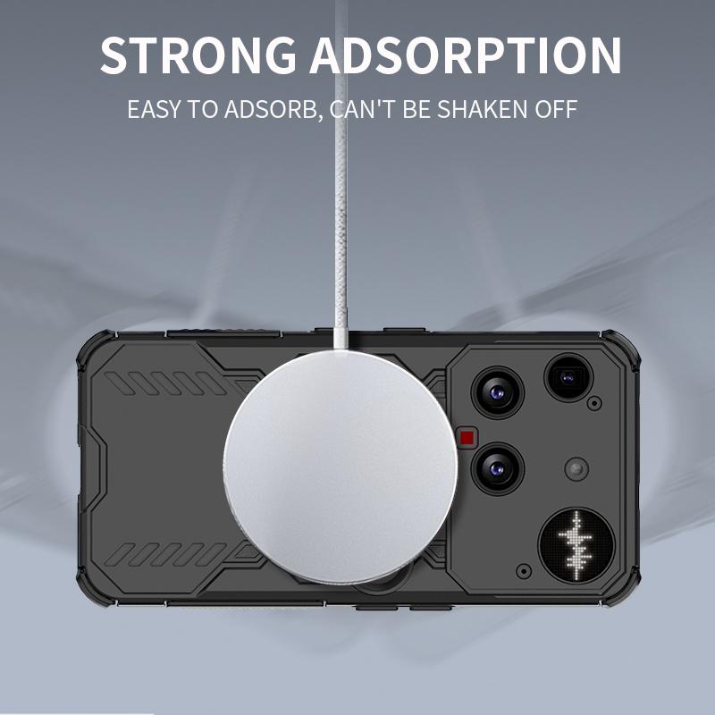 KEYSION Custodia Dissipazione Calore Forata per Nothing Phone 3 Silicone+PC Raffreddamento Magnetico Antiurto Copertura per Telefono per Nothing Phone 3