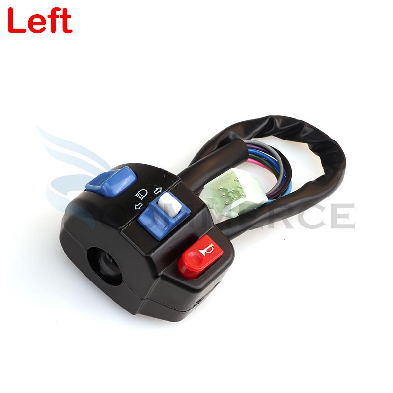 Aluminum 22mmATV Motorcycle Switches Motorbike Horn Button Turn Signal Electric Fog Lamp Light Start Handlebar Controller Switch