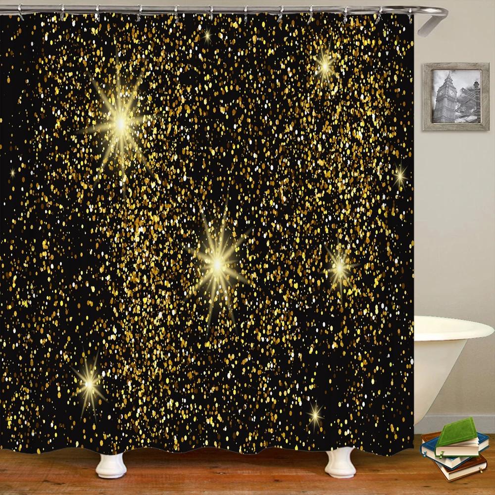 Golden Fantasy Colorful Print Shower Curtain Waterproof Polyester with Hook Bathroom Curtains Home Decoration 3D Shower Curtain