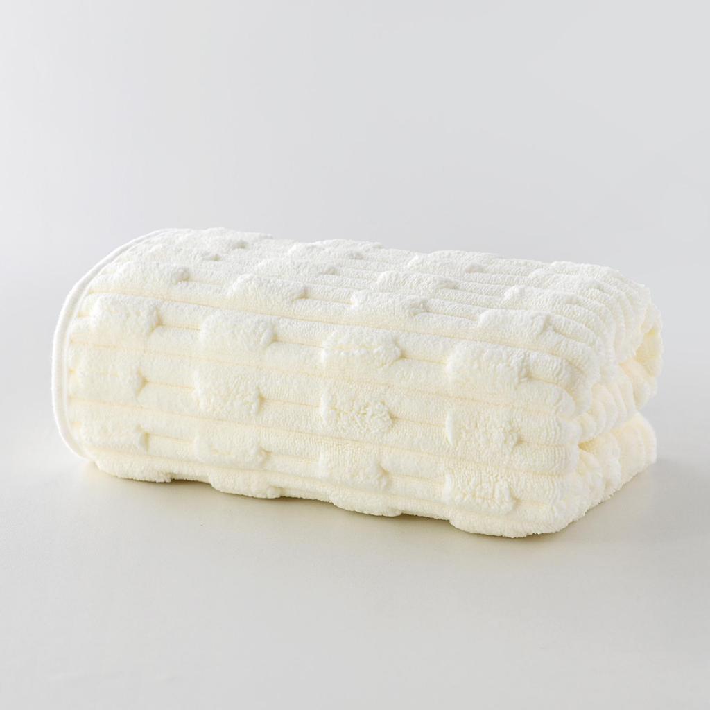 Premium Bamboo Plush Coral Fleece Towel - Anti-Shedding, Thick High-Density Face Towel