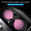 XINLIYA 4PCS Car Cup Holder Coasters, Non-Slip Silicone Vehicle Recessed Water Bottle Mats, Soft Sift-Proof Spill Automotive Interior Cup Pad