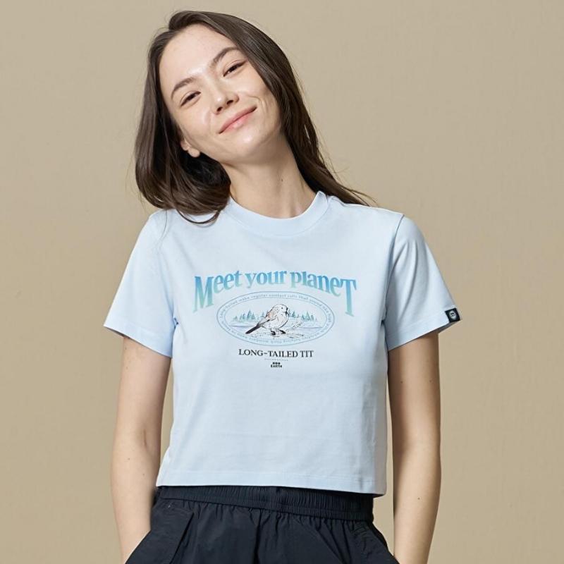 Bbc EarTh Women Mild Graphic PrinT ShorT Sleeve T shirT