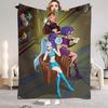 W-Winx C-Club Blanket Beauty Girl Print Flannel Blanket for Home Living Room Bedroom Decor New Year Christmas Gift for Kids