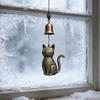 Retro Katze Windspiel Handgefertigt Niedliches Kätzchen Windspiel Vintage Hängendes Windspiel für Garten Terrasse Veranda Innendekor Geschenkidee für Katzenliebhaber