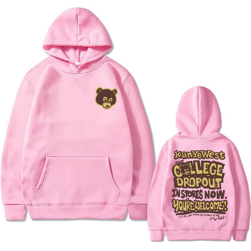 Bester Berühmter Kanye West The College Dropout Grafik Hoodie Herren Damen Hip Hop Rap Vintage Hoodies Männlich Freizeit Übergroße Kleidung