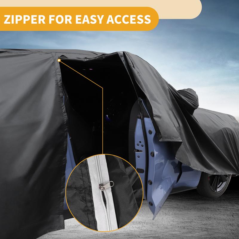 Motoforti All-Weather Waterproof Car Cover - UV-Resistant Outdoor Full Exterior Protection for BMW 1 Series Hatchback 210D-PU