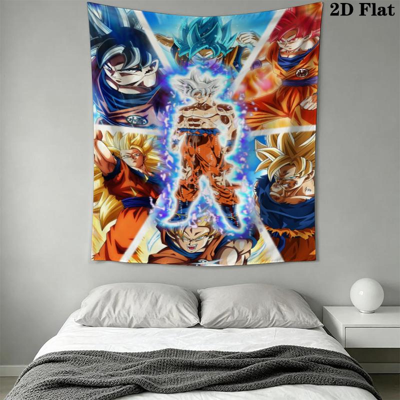 Dragon Ball Wall Tapestry Aesthetic Wall Hanging Printed Fabric Blanket Decorative Tapestries for Bedroom Living Room Home Decor