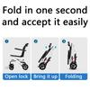 Outdoor Portable Wheel Chair Old People Hand Push Travel Trolly Foldable Wheelchair With Footrest Armrest Ultra Lightweight