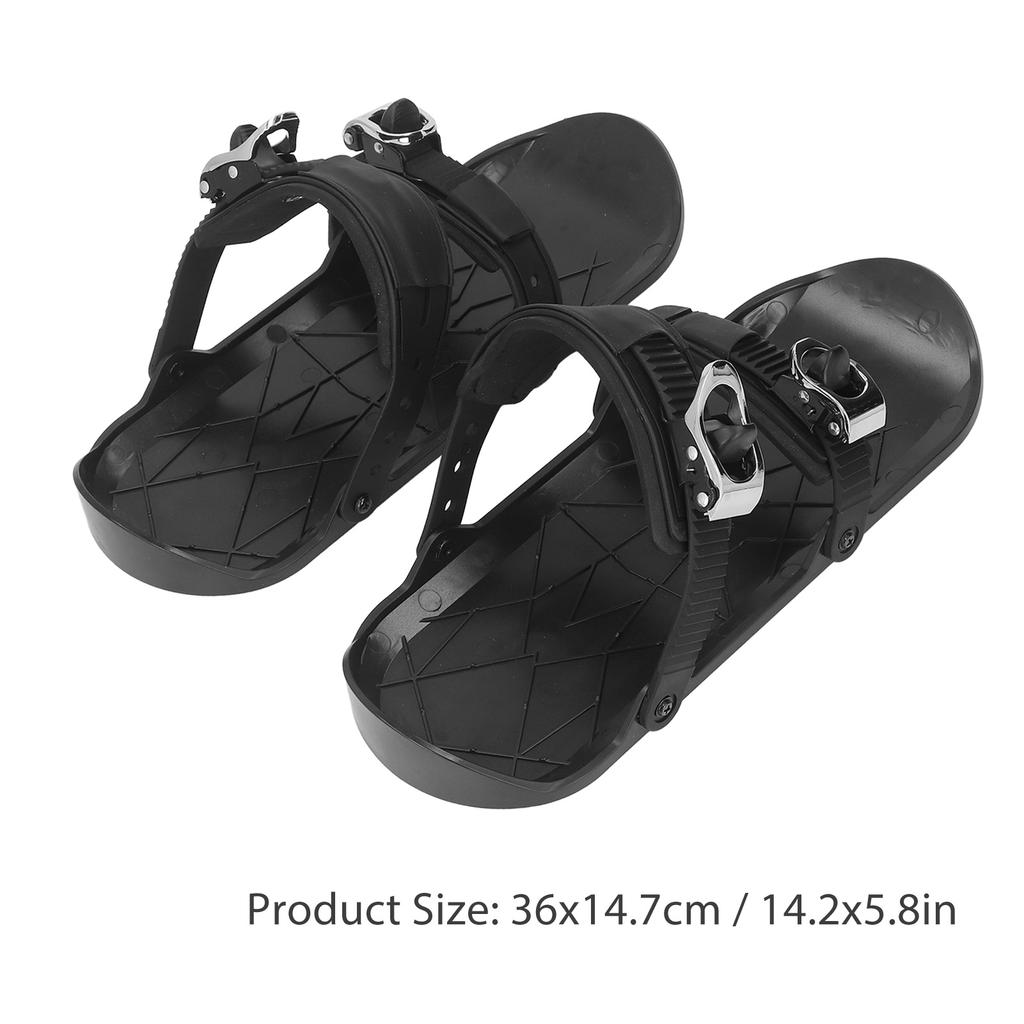 Mini-Ski-Skates Kurze dünne Schlittschuh-Ski zum Befestigen an Skischuhen Winterstiefel für Outdoor-Skifahren Schwarz Einheitsgröße