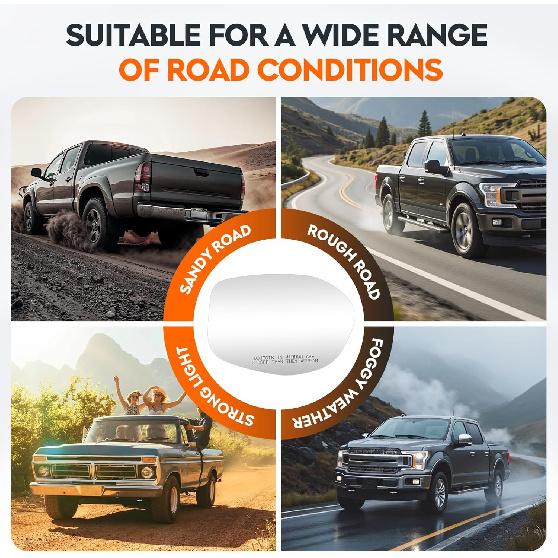 Youxmoto Passenger Right Side Heated Mirror Glass, Fit For Honda Odyssey 2014 2015 2016 2017, With Backing Holder Mirror Glass, Fit 76203-TK8-A51 /