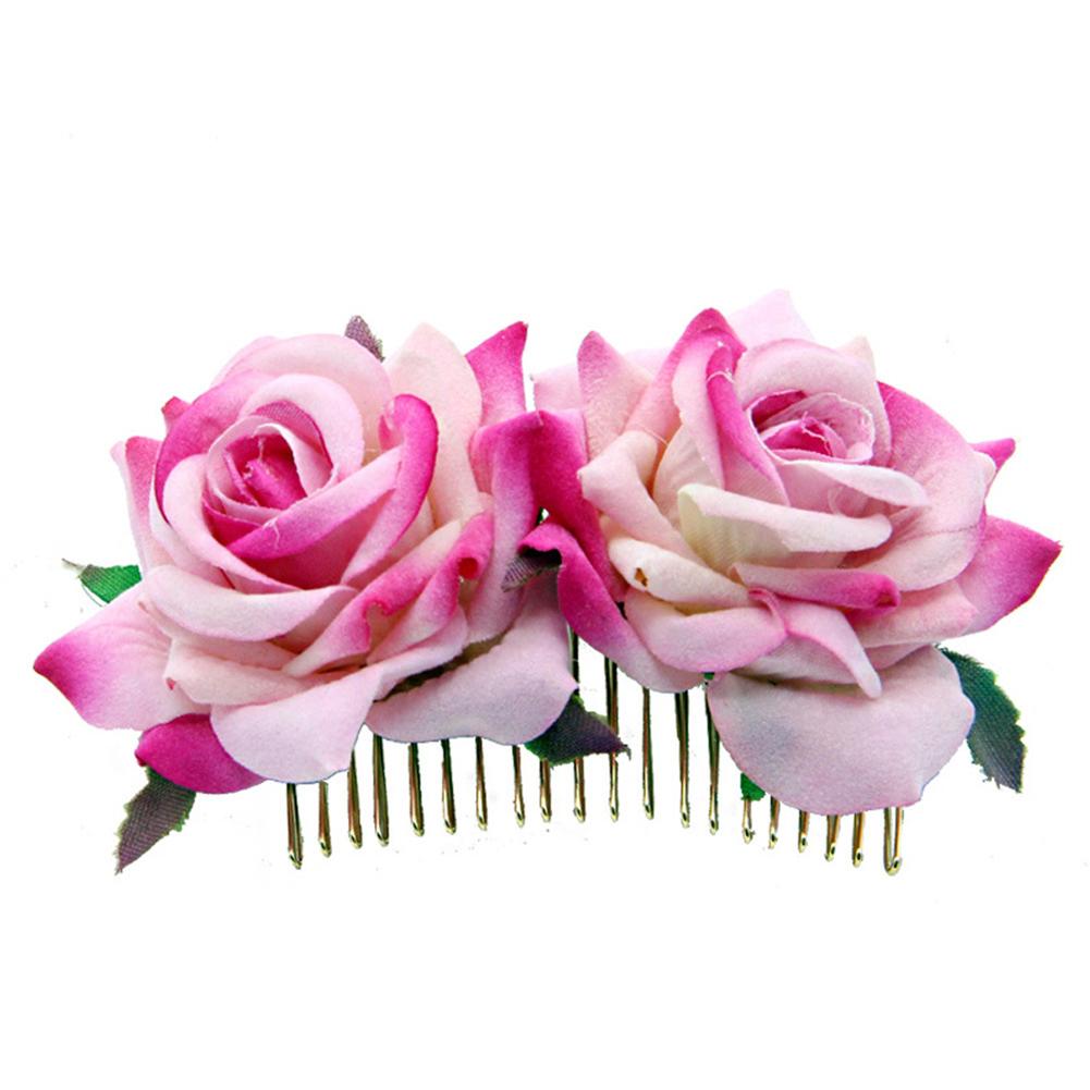 Rose Hairpin Bridesmaid Wedding Women Hair Accessory Bridal Flower Hair Comb