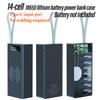 Detachable 14 Cells No Welding 18650 Battery Box Power Bank Kit DIY Mobile Power Supply Shell Module Wireless Charging Function
