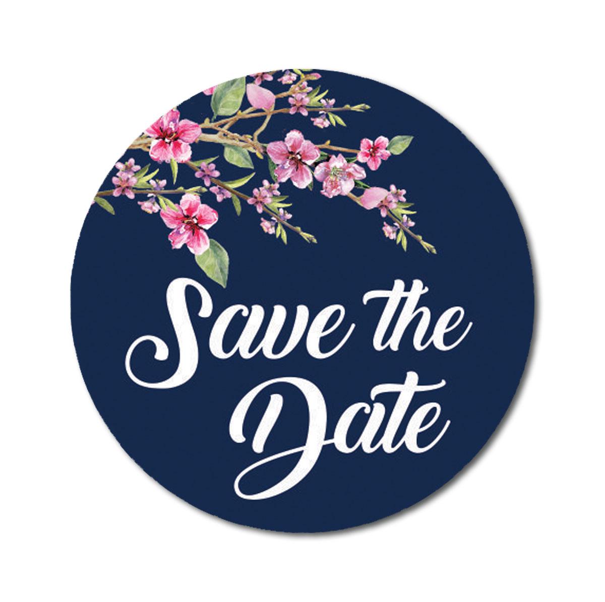 

Darling Souvenir Round 1.6 Inches Red Blossom Save The Date Stickers Envelope Seals-45 Pcs 1.6 Inches Diameter синій