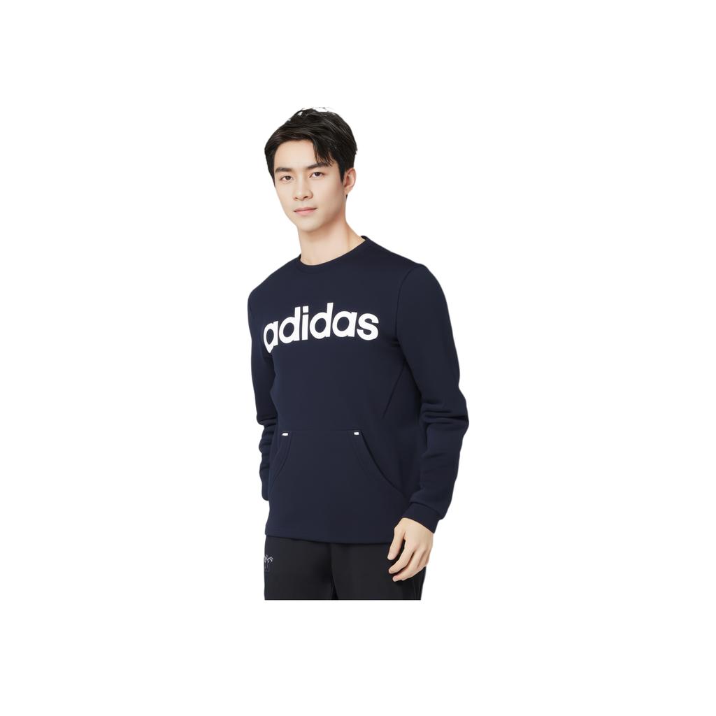Adidas Neo Lifestyle Casual Series M C+ Sweatshirt Fashion Comfortable Soft Crew Neck Pullover Men Sweatshirt Blue DW8051