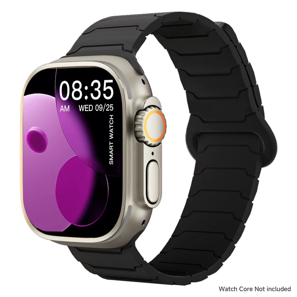 Two-tone strap for Apple watch ultra 3 49mm 45 44 38 40mm Magnetic sport band for iwatch 11 10 9 8 7 6 5 4 se3 Silicone Bracelet