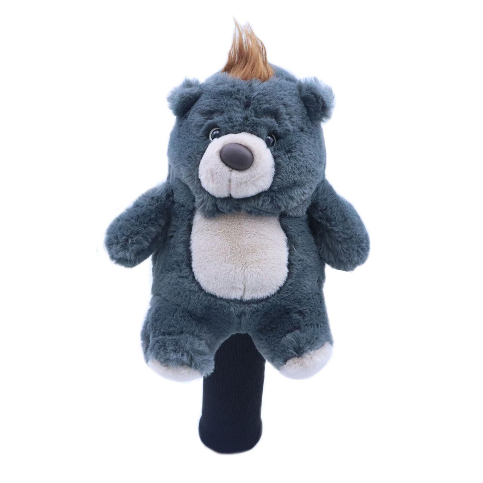 

Чехлы для клюшек для гольфа в виде милого медведя, плюшевые животные, защита на фервее, аксессуары для гольфа One Size темно-синий