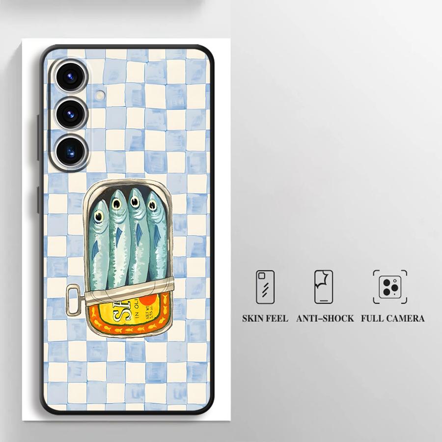 Cartoon Creative Fish Case for Samsung Galaxy A57 A25 A32 A53 A35 A26 A55 A24 A23 A52 A36 A73 A51 A37 A22 Phone Cover A72 A71