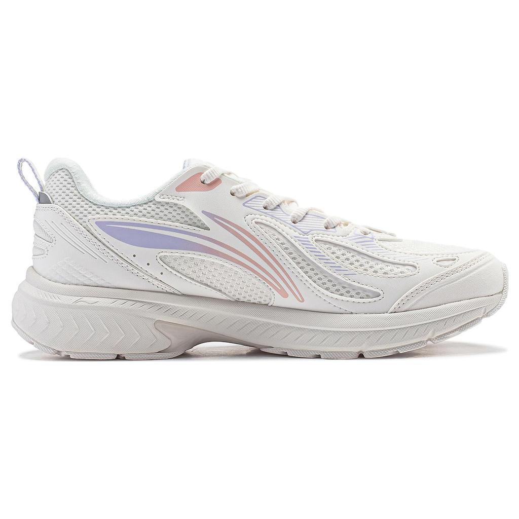 New LiNing Feather V2 Cushioning Anti Slip And Wear Resistant Low Top Running Shoes Women's Mist White ARXT022-4