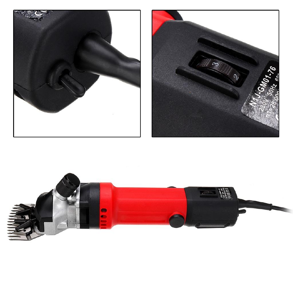 690W  Red Electric Shearing Clipper Pet Sheep Shear Alpaca Goat Farm Wool Cut Trimmer