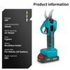 30mm 4 Gears Brushless Electric Pruner Shear Adjustable Cordless Electric Scissors Garden Bonsai Trimming Power Tools