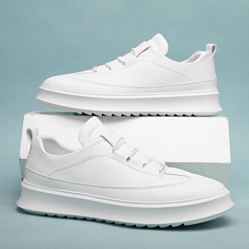 Fashion New Arrival Men's Thick Sole Sneakers Fashion Casual Fiber Leather Skateboard Footwear Versatile Male Tenis Masculino Trainers