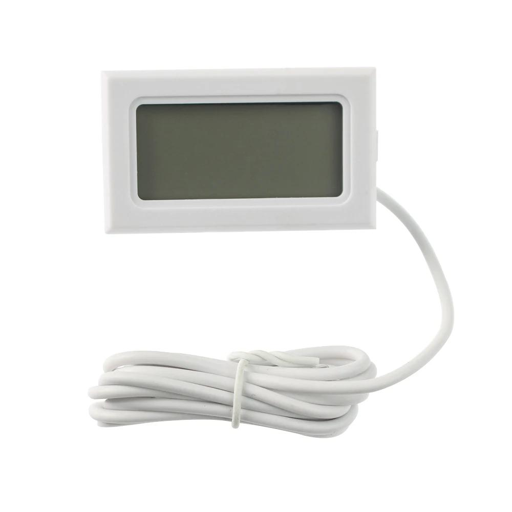 LCD Digital Thermometer 1m/2m for Freezer Temperature 50~110 Degree Refrigerator Embedded Thermometernd Outdoor Waterproof Probe