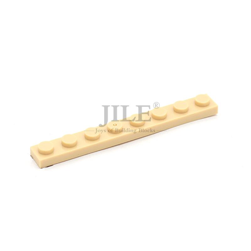 

100pcs Moc Tiles Plate 1x8 3460 Short Piece Basics Enlighten Classic Building Blocks Bulk Sets Compatible Assembles Particles бежевый