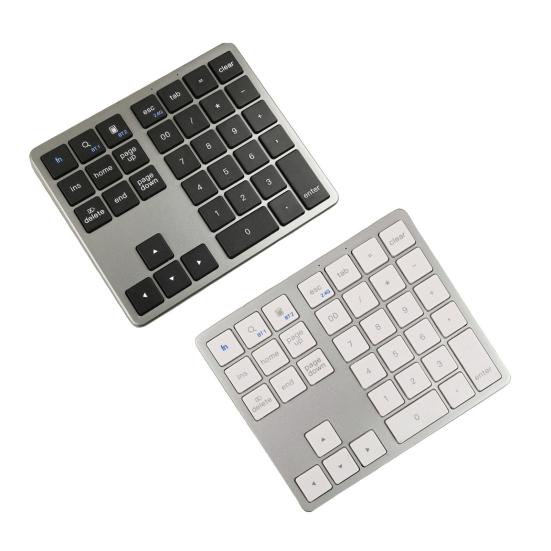 Tastiera numerica wireless compatibile con Bluetooth, 35 tasti, tastiera numerica silenziosa, computer portatile, tastiera numerica desktop, mini tastiera numerica