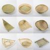 Handmade Bamboo Weaving Sieve Basket Storage and Snack Plate Set