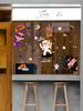 Halloween Pumpkin Decorations Window Clings - Theme Shop Scene Arrangement Glass Stickers