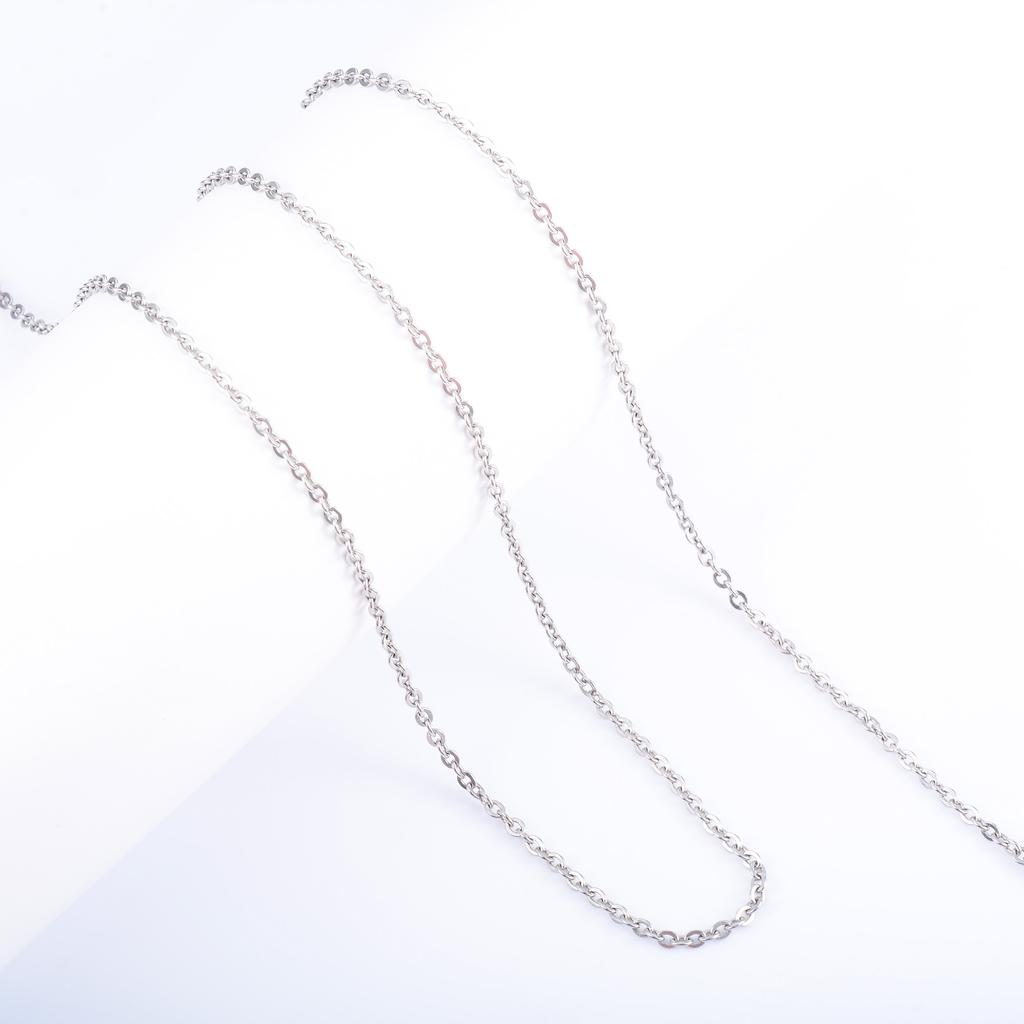Classic Stainless Steel Link Cable O Chain Necklace for Women Men Choker on the Neck Collarbone Jewelry Accessories DIY Gift