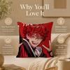 Manga G-GokurakugaiS Cushion Cover Double-Sided Printed Pillow Cover Hypoallergenic Dust-Mite Proof