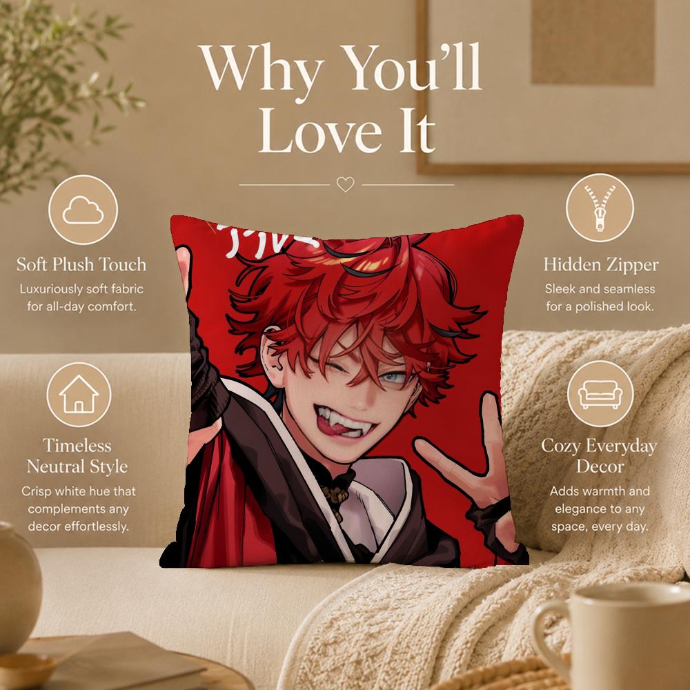 Manga G-GokurakugaiS Cushion Cover Double-Sided Printed Pillow Cover Hypoallergenic Dust-Mite Proof