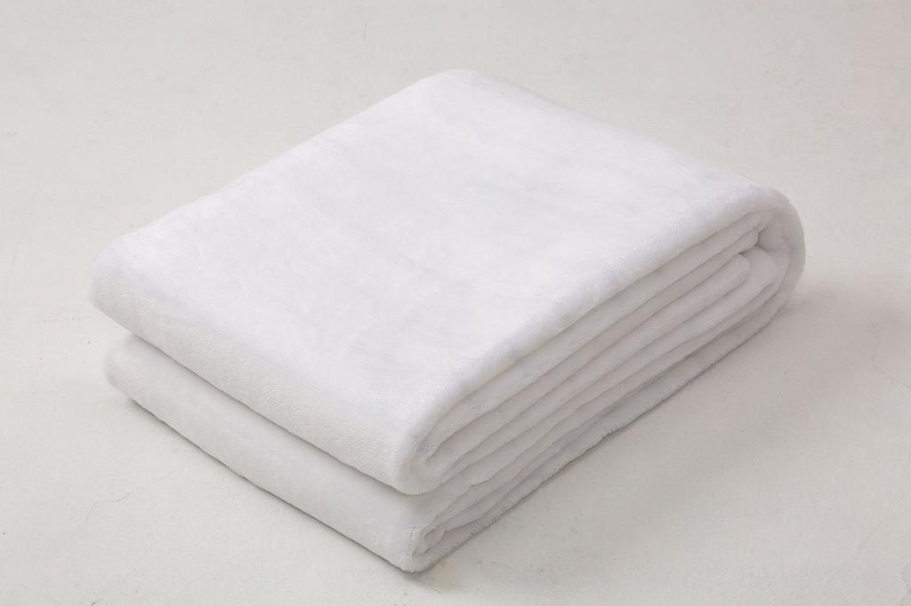 Homesoft Moelleux Moelle 2 Piece Flannel Single Size Pure White [Melting Blanket] IL81020-100