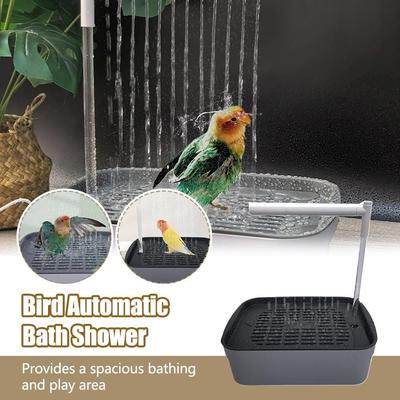 USB Papagei Vogelbadewanne Automatische Vogelbadewanne Dusche Brunnen Haustierbedarf