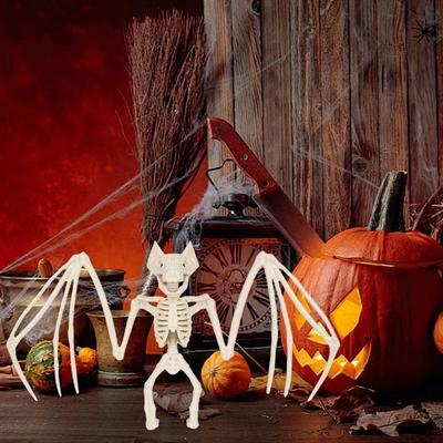 Squelette de Chauve-souris d'Halloween en Plastique Modèle d'Animal Squelette Pour Fête Thème Halloween