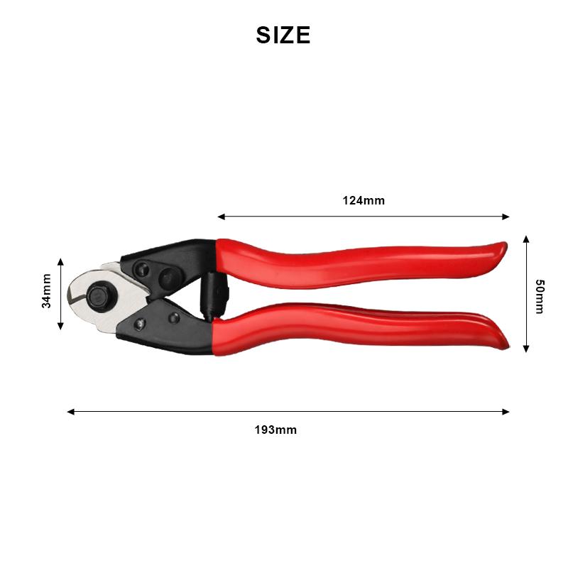 Řezačka kabelů řadicí páky na kolo, multifunkční svorka na hadici kola, řezačka vnitřních kabelů, kleště na brzdové hadice na kole