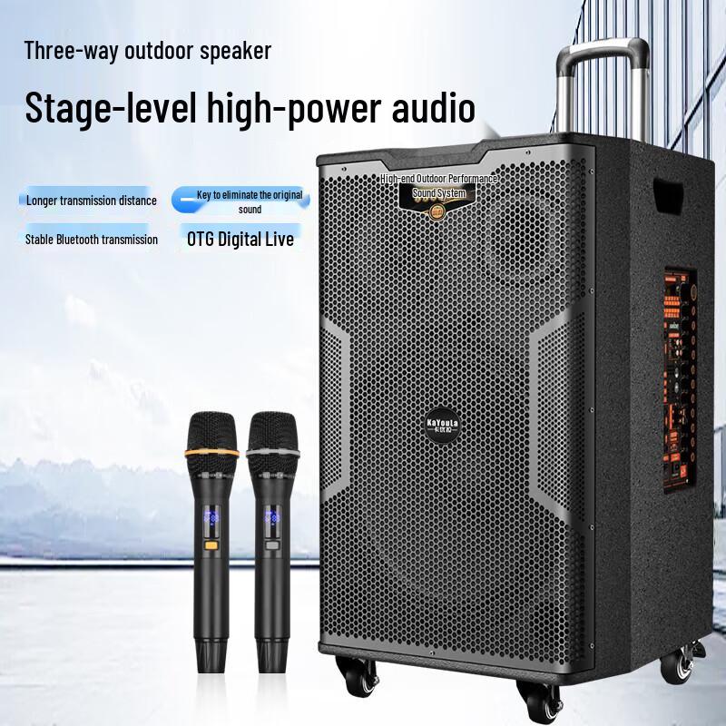 KaYouLa LG-60 Portable Outdoor Karaoke Bluetooth Trolley Speaker CN Plug (adapter Included)